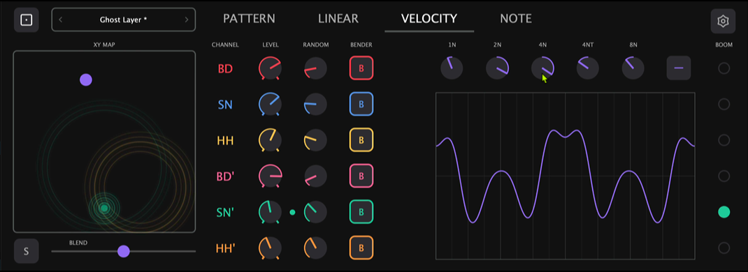 Velocity Bender feature