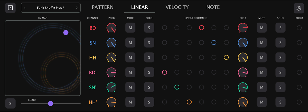 Linear Drumming feature